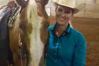 Miss Shiney and me after qualifying for the Amateur Reining at the Tulsa Holiday Circuit